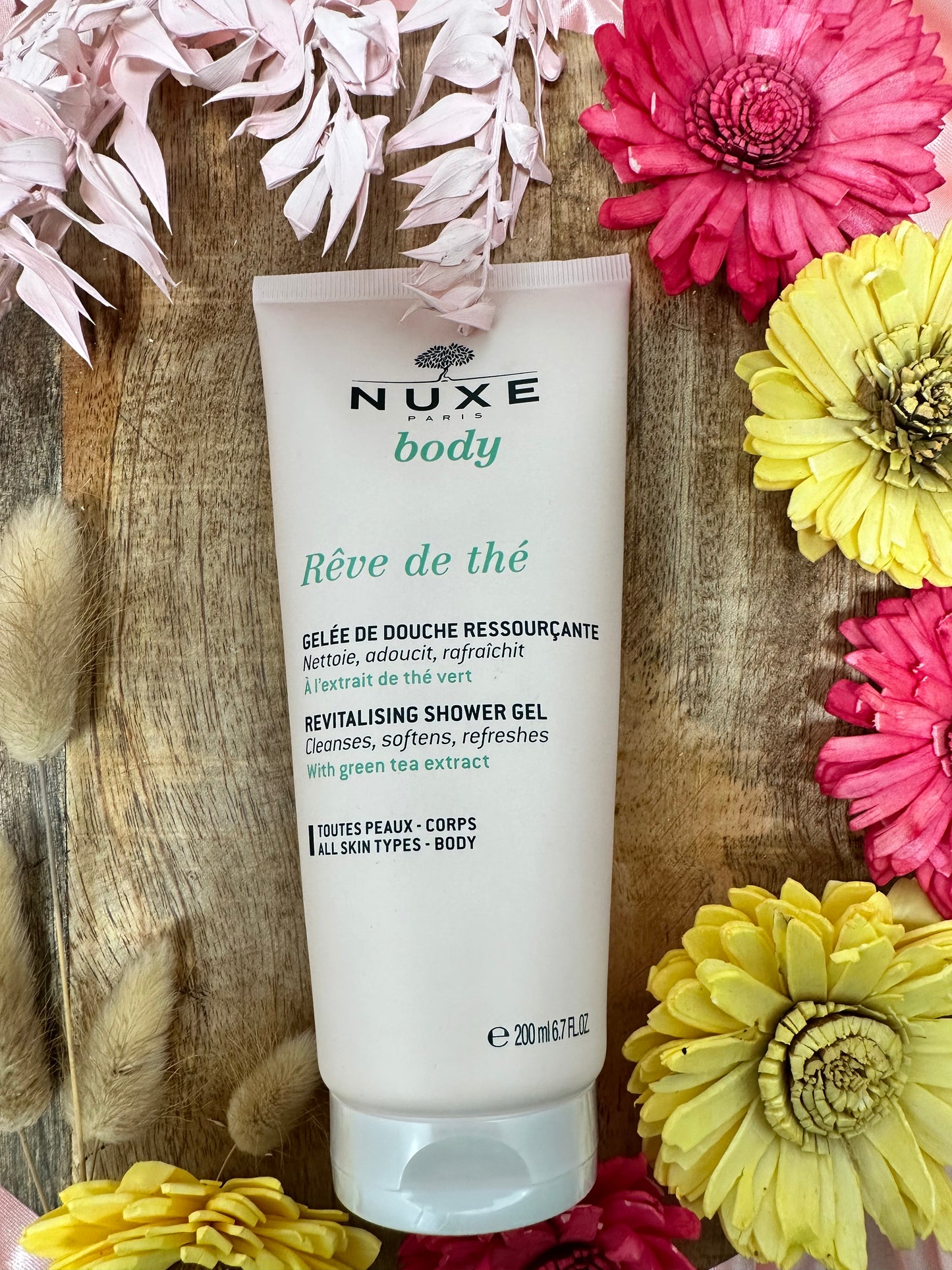 Nuxe Gelée de Douche Ressourçante, Rêve de Thé 200 ml