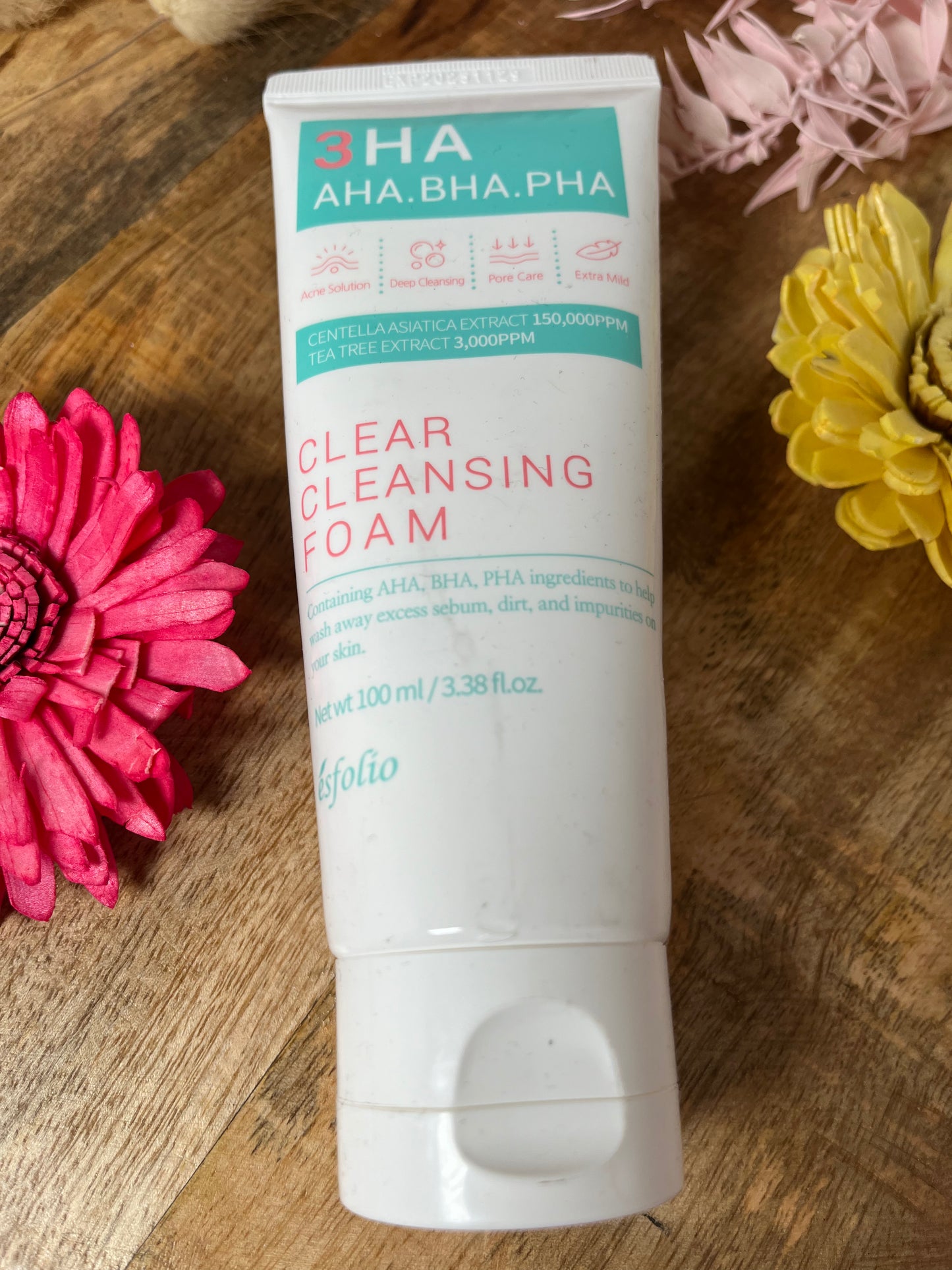 ESFOLIO 3HA CLEAN CLEANSING FOAM MOIUSSE NETTOYANTE 100ML