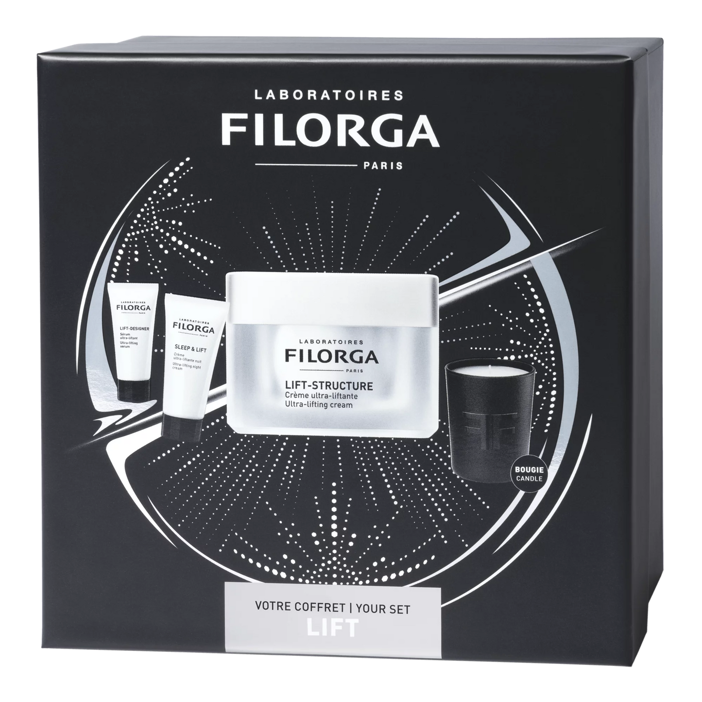 FILORGA COFFRET CADEAU – LIFT
Un assortiment unique pour une action Ultra-Liftante