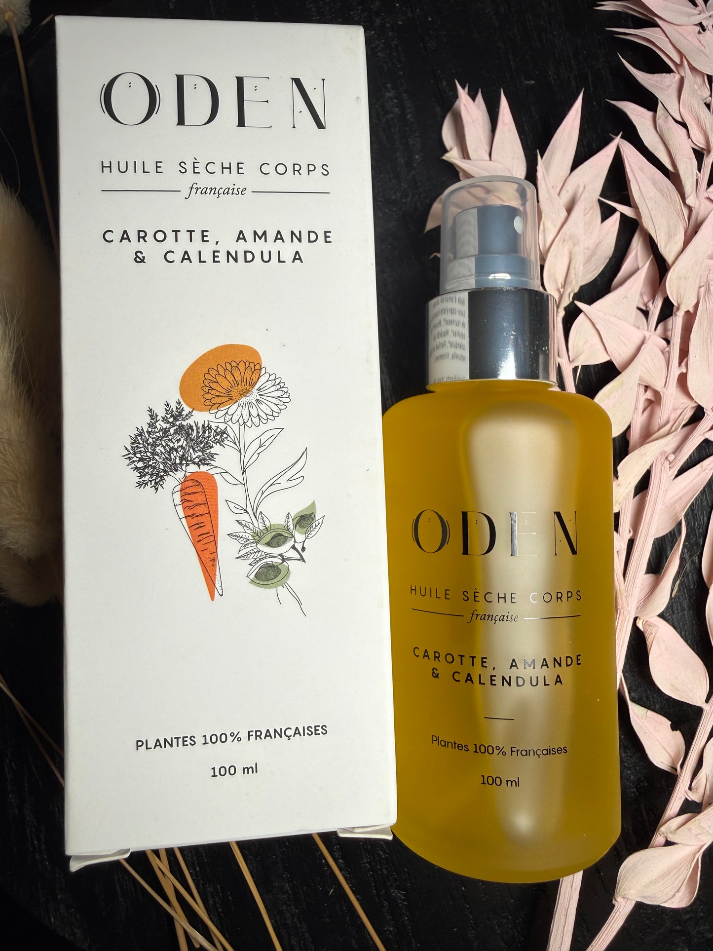 ODEN HUILE SÈCHE CORPS Carotte, Amande et Calendula