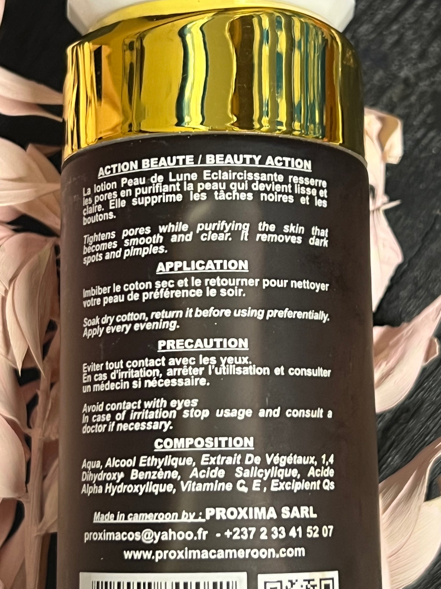 LOTION ECLAIRCISSANTE PEAUX DE LUNE