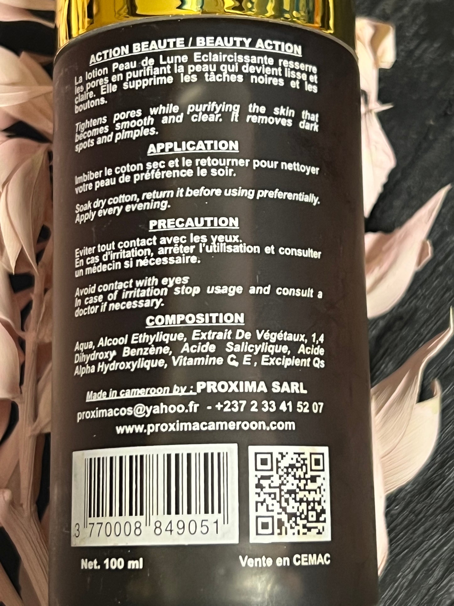 LOTION ECLAIRCISSANTE PEAUX DE LUNE