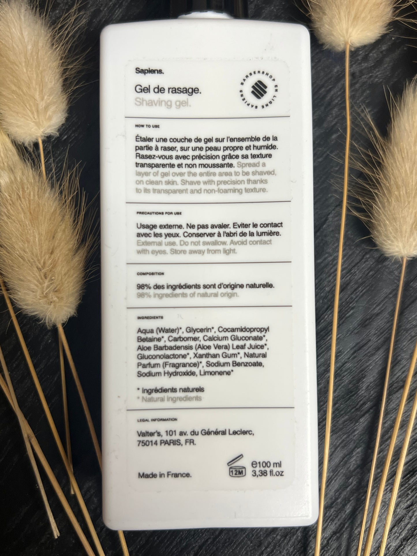 SAPIENS GEL DE RASAGE