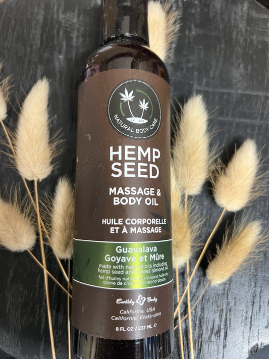 HEMP SEED HUILE CORPORELLE ET MASSAGE graine de chanvre 237ML