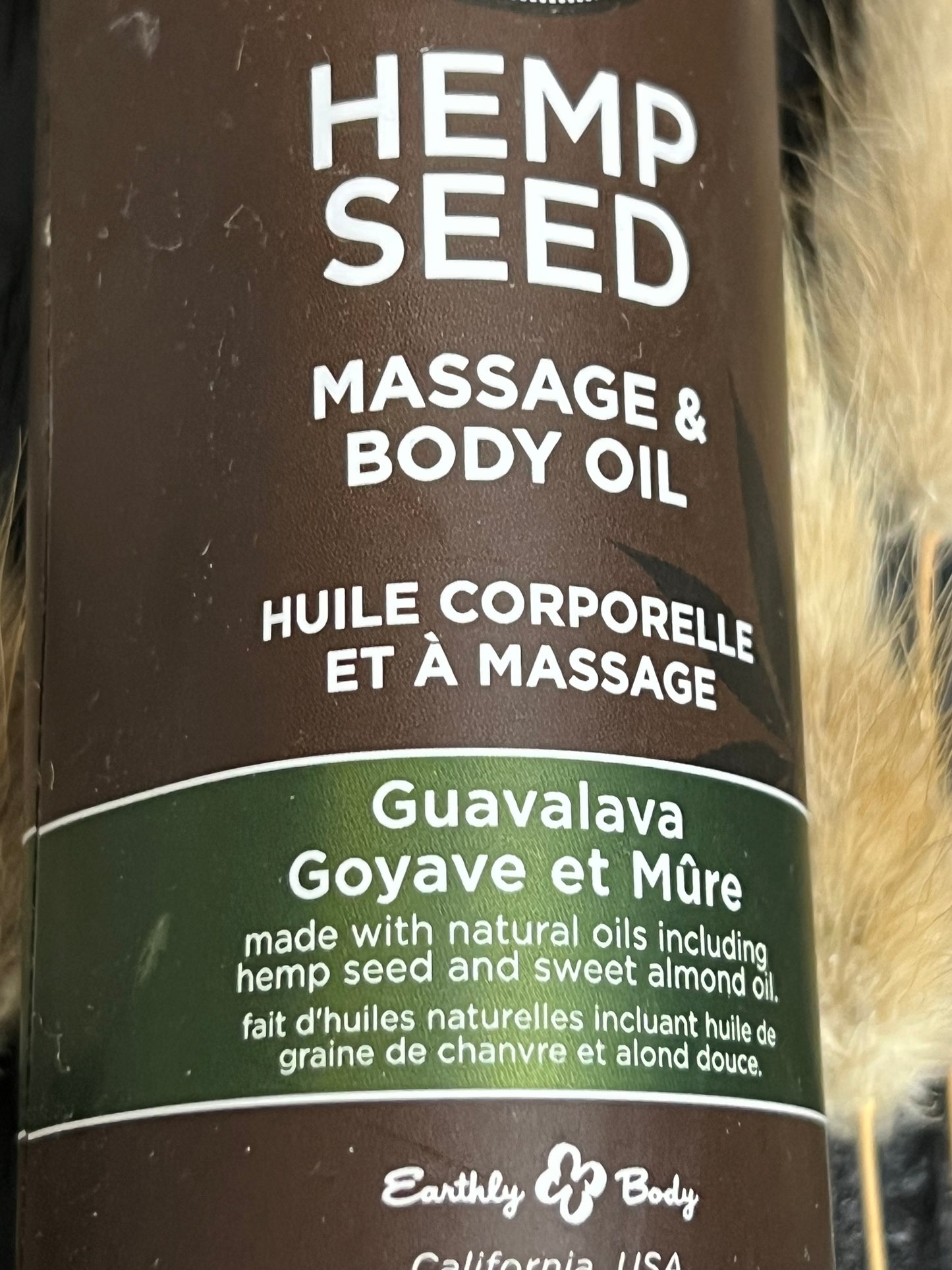 HEMP SEED HUILE CORPORELLE ET MASSAGE graine de chanvre 237ML