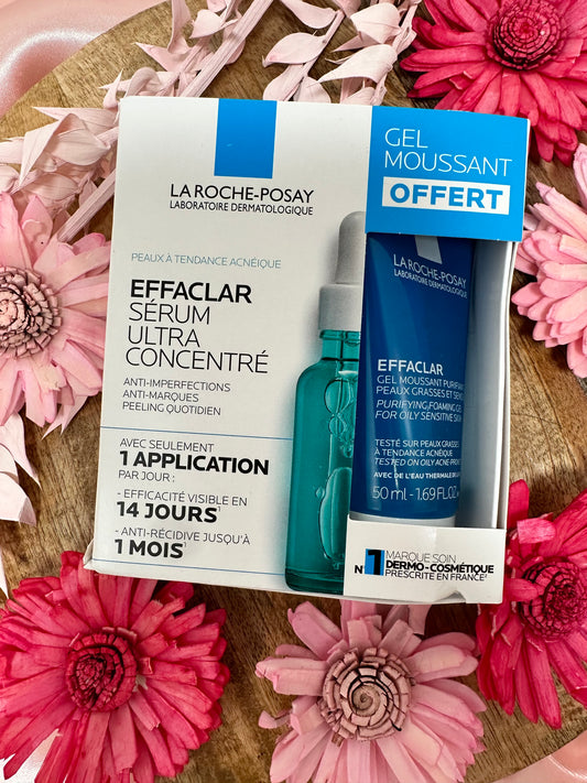 La roche-posay - Sérum effaclar + gel moussant offert